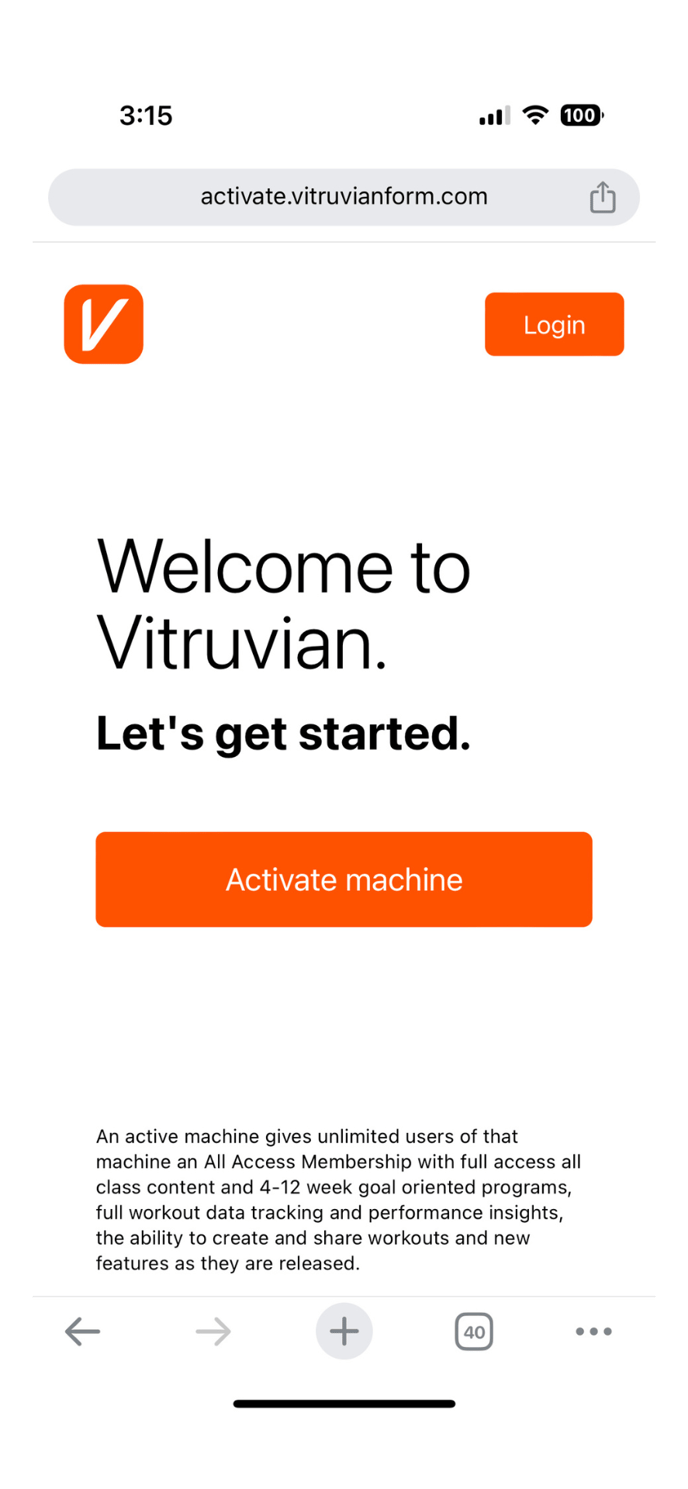 activate.vitruvianform.com page